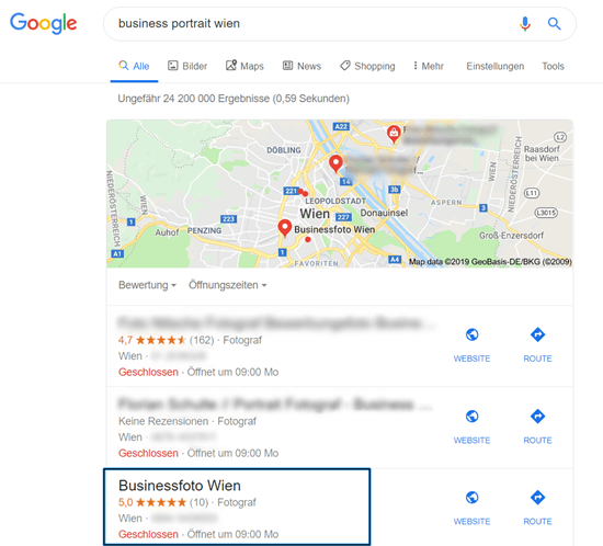 Erfolgreiches Local SEO für Businessfoto Wien